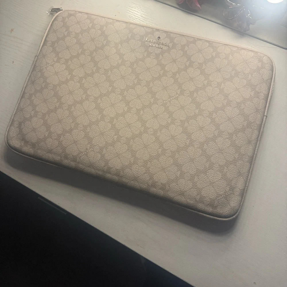 Kate Spade Beige Floral Tablet Sleeve